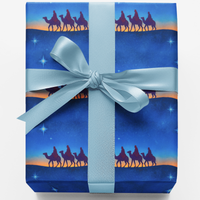 Nativity Silhouette Gift Wrap, Three Wise Men Wrapping Paper, Religious Christmas Wrapping Paper, Christian Holiday Wrapping Paper