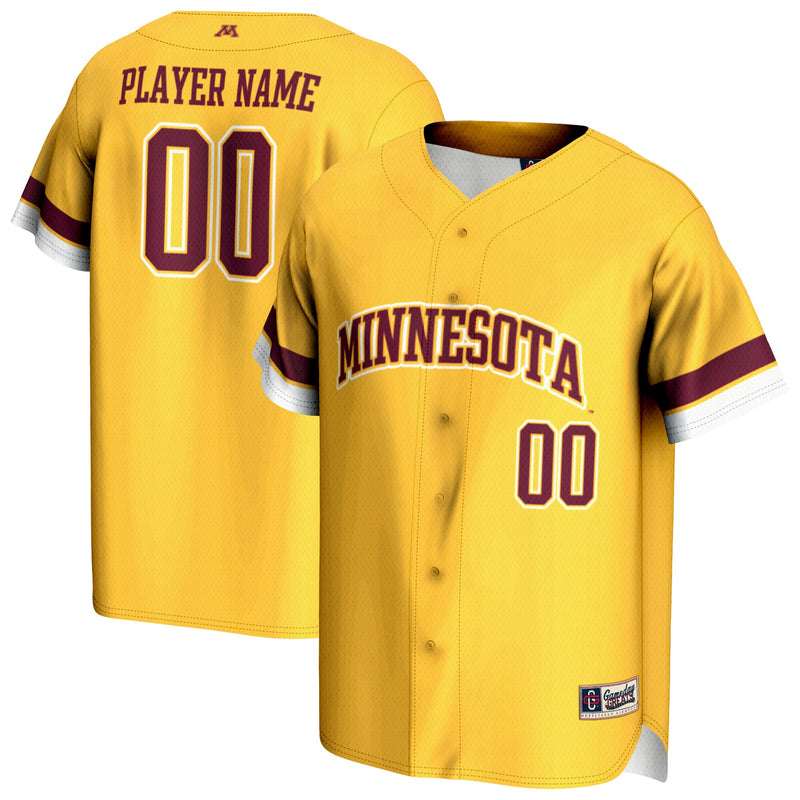 Minnesota Golden Gophers NIL Pick-A-Player Lightweight Baseball Jersey - Gold