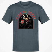 Humorous Dark Christmas Graphic Tee, Yule Be Sorry Krampus T-Shirt, Holiday Folklore Monster Shirt, Spooky Winter Season Present