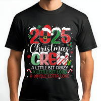 Matching Family Holiday Graphic Tee, 2025 Christmas Crew T-Shirt, Humorous Xmas Group Vacation Shirt, Festive Holiday Party Top
