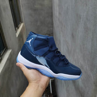 Sneakers, Navy White Colorway, Lace Up Design, Casual Gift for Sneaker Fans