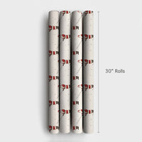 Angler Christmas Gift Wrap, Fishing Santa Wrapping Paper, Fisherman Holiday Wrapping Paper, Outdoorsman Secret Santa Gift Wrap Roll