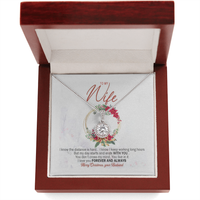 Long Distance Relationship Necklace, Eternal Hope Necklace for Wife, Christmas Present Husband to Wife Necklace, Romantic Pendant Jewelry