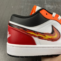 Low Top Sneakers, White Black Red Colorway, Lace Up Design, Casual Gift for Sneaker Fans