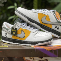 Low Top Sneakers, White Yellow Gray Colorway, Lace Up Design, Casual Gift for Sneaker Fans