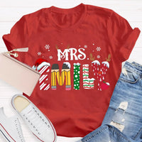 Custom Name Teacher Shirt, Personalized Christmas Teacher T-Shirt, Holiday School Educator Graphic Tee, Xmas Teacher Appreciation Present Tee