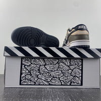 Low Top Sneakers, White Black Brown Colorway, Lace Up Design, Casual Gift for Sneaker Fans