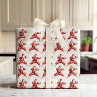 Martial Arts Santa Gift Wrap, Karate Santa Christmas Wrapping Paper, Humorous Holiday Wrapping Paper, Secret Santa Martial Arts Gift Wrap Roll