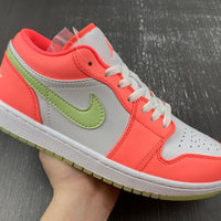 Low Top Sneakers, Green Pink Colorway, Glow in the Dark Detail, Lace Up Design, Casual Gift for Sneaker Fans