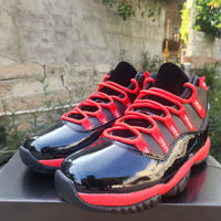 High Top Sneakers, Black Red Colorway, Lace Up Design, Casual Gift for Sneaker Fans
