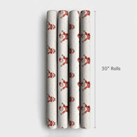 Jolly Santa Holiday Gift Wrap, Watercolor Santa Claus Wrapping Paper, Adorable Santa Claus Wrapping Paper, Festive Christmas Wrapping Paper