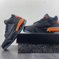 Retro Mid Top Basketball Shoes, Black Orange Colorway, Cracked Pattern, Lace Up Design, Casual Gift for Shoe Lovers