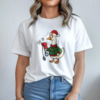 Humorous Cuff Em Goose T-Shirt, Nurse Christmas Shirt, Holiday RN LPN Graphic Tee, Nursing Student Christmas T-Shirt, Medical Worker Present