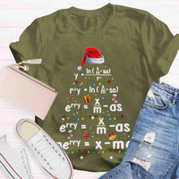 Humorous Science Math Holiday Shirt, Geometry Math Teacher Christmas T-Shirt, Pi Tree Graphic Tee, STEM Educator Xmas Season Present