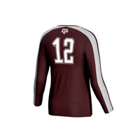 Texas A&M Aggies #12 Lightweight Volleyball Fashion Jersey - Maroon