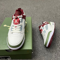 Low Top Sneakers, White Red Green Colorway, Lace Up Design, Casual Gift for Sneaker Fans