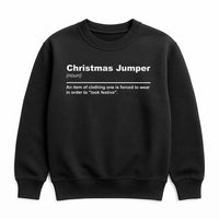 Humorous Sarcastic Holiday Sweater, Christmas Jumper Definition Sweatshirt, Ugly Christmas Sweatshirt, Xmas Crewneck, Retro Holiday Present