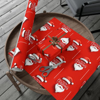 Red Santa Face Holiday Gift Wrap, Santa Claus Wrapping Paper, Classic Christmas Wrapping Paper, Traditional Festive Present Packaging Paper