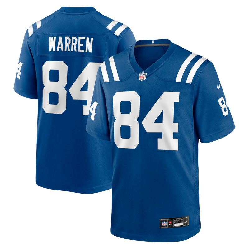 Indianapolis Colts Tyler Warren Royal Team Game Jersey