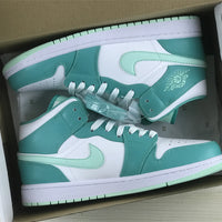 Mid Top Sneakers, Green Colorway, Lace Up Design, Casual Gift for Sneaker Fans
