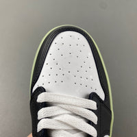 Retro Low Top Sneakers, Neon Green White Black Purple Colorway, Lace Up Design, Casual Gift for Sneaker Fans