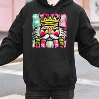 Watercolor Holiday Sweatshirt, Nutcracker Christmas Hoodie, Adorable Festive Xmas Art Hoodie, Nutcracker Ballet Graphic Hoodie, Winter Present