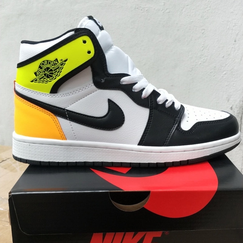 Sneakers, Black Yellow Colorway, Lace Up Design, Casual Gift for Sneaker Fans