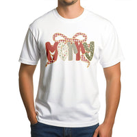 Adorable Holiday Bow Graphic Tee, Merry Christmas Coquette Bow T-Shirt, Preppy Aesthetic Xmas Shirt, Festive Christmas Tee, Present for Women