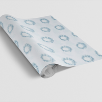 Elegant Winter Gift Wrap Roll, Snowflake Wreath Wrapping Paper, Snowflake Serenade Wrapping Paper, Christmas Gift Wrap, Holiday Gift Wrap