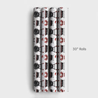 Grill Master Gift Wrap, BBQ Santa Wrapping Paper, Humorous Charcoal Grill Christmas Wrapping Paper, Cookout Holiday Gift Wrapping Paper