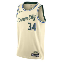 Milwaukee Bucks 2025/26 City Edition Swingman Jersey - Cream - Giannis Antetokounmpo