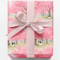 Holiday Dog Gift Wrap, Japanese Chin Wrapping Paper, Japanese Chin Christmas Wrapping Paper, Festive Winter Floral Present Wrap, Pet Present