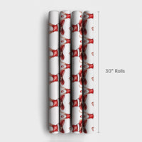 Fit Santa Christmas Wrapping Paper, Muscular Yoga Santa Wrapping Paper, Humorous Holiday Gift Wrap, Yogi Fitness Lover Gift Wrapping Paper Roll