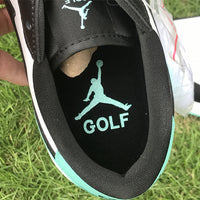 Low Top Golf Shoes, White Black Green Colorway, Lace Up Design, Casual Gift for Shoe Lovers