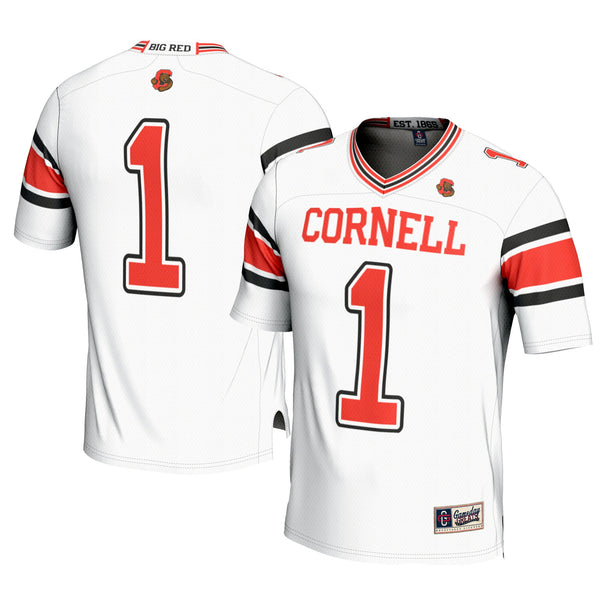 #1 Cornell Big Red Football Jersey - White