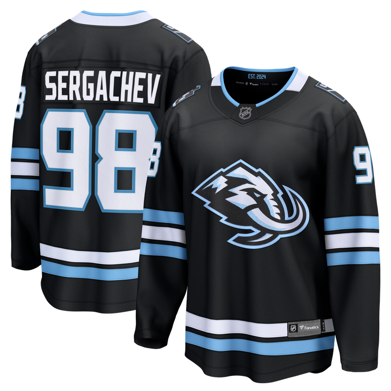 Utah Mammoth Mikhail Sergachev Black Home Breakaway Player Jersey