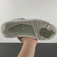 Low Top Sneakers, Green Silver Sail Colorway, Leather Footwear, Lace Up Design, Casual Gift for Sneaker Fans