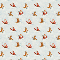 Humorous Christmas Gift Wrap, Santa vs Reindeer Snowball Fight Wrapping Paper, Adorable Holiday Wrapping Paper, Winter Snow Scene Gift Wrap Roll