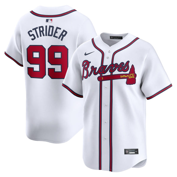 Atlanta Braves Spencer Strider White Home Limited Player Jersey