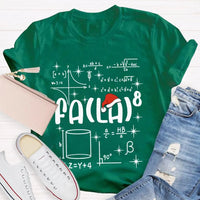 Fa La Santa Hat Holiday T-Shirt, Math Teacher Christmas Shirt, Humorous Math Teacher Xmas Tee, Educator Present, Teacher Unisex T-Shirt