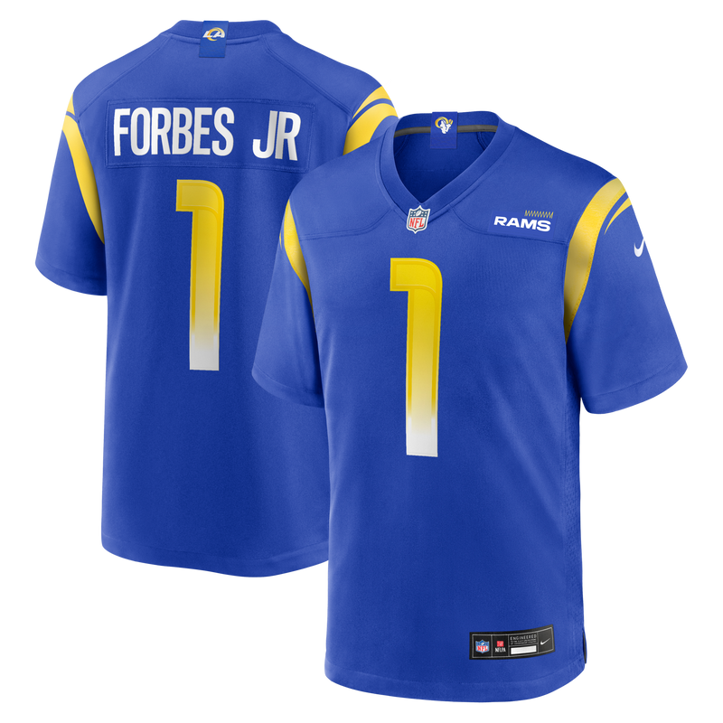 Los Angeles Rams Emmanuel Forbes Jr. Royal Team Game Jersey