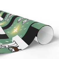 Religious Christmas Wrapping Paper, Nativity Scene Holy Family Wrapping Paper, Christian Holiday Gift Wrap, Adorable Cartoon Wrapping Paper