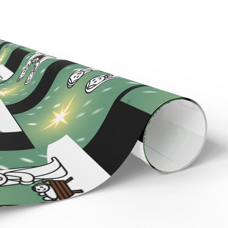 Religious Christmas Wrapping Paper, Nativity Scene Holy Family Wrapping Paper, Christian Holiday Gift Wrap, Adorable Cartoon Wrapping Paper