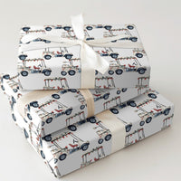 Watercolor Holiday Lights Gift Wrap, Golf Cart Christmas Wrapping Paper, Golfer Xmas Present Paper, Golf Lover Holiday Gift Wrap Roll