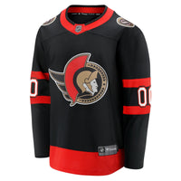 Ottawa Senators Black Home Custom Breakaway Jersey