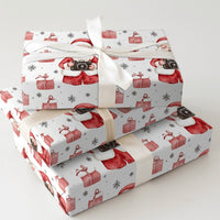 Camera Christmas Gift Wrap, Photographer Santa Wrapping Paper, Watercolor Santa Photography Wrapping Paper, Holiday Camera Gift Wrap