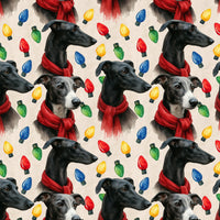 Watercolor Dog Gift Wrap, Greyhound Christmas Wrapping Paper, Holiday Dog Wrapping Paper, Festive Winter Gift Wrap