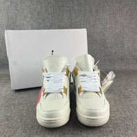 Sneakers, White Gold Colorway, Lace Up Design, Casual Gift for Sneaker Fans