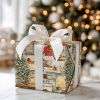 Nostalgic Kitchen Holiday Gift Wrap, Vintage Christmas Baking Wrapping Paper, Storybook Holiday Tree Wrapping Paper, Festive Xmas Gift Wrap