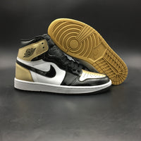 Sneakers, Black Gold Colorway, Leather Footwear, Mismatched Colorway, Lace Up Design, Casual Gift for Sneaker Fans